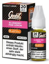 Blueberry Pink Lemonade 10 ml / 20 mg Nikotinsalzliquid by GEEKIT 