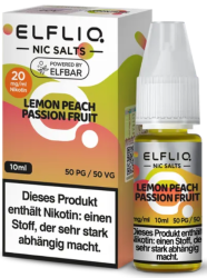Lemon Peach Passion Fruit 10 ml Nikotinsalzliquid by ELFLIQ 