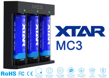 MC3 Micro USB Li-Ion Battery Charger by XTAR 
