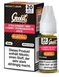 Strawberry Red Cherry Pomegranate Juice 10 ml / 20 mg Nikotinsalzliquid by GEEKIT 
