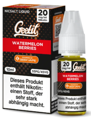 Watermelon Berries 10 ml / 20 mg Nikotinsalzliquid by GEEKIT 
