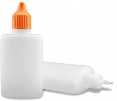 125 ml / 50 ml Leerflasche Oval Plastik mit Dosierspitze und Verschluss 