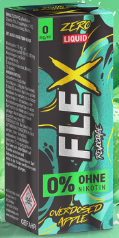 Overdosed Apple 10 ml Nikotinsalzliquid by FLEX by REVOLTAGE 