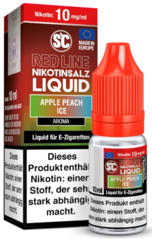 Apple Peach Ice 10 ml Nikotinsalzliquid by SC Apple Peach Ice 10 mg