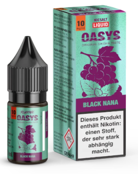 Black Nana 10 ml Nikotinsalzliquid by OASYS by REVOLTAGE Black Nana 10 mg