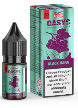 Black Nana 10 ml Nikotinsalzliquid by OASYS by REVOLTAGE Black Nana 20 mg