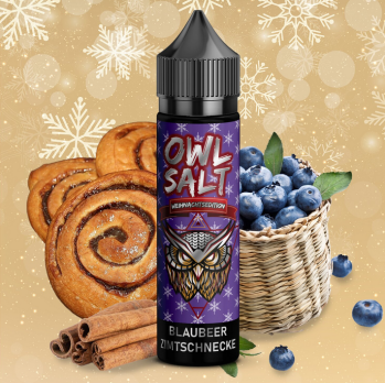 OWL SALT 10 ml Aroma by OWLDAMPFER Blaubeerzimtschnecke