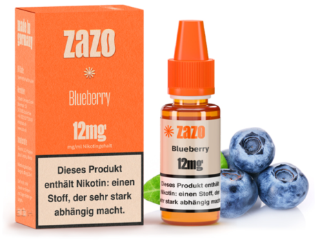 Blueberry 10 ml Liquid by ZAZO Blueberry 12 mg