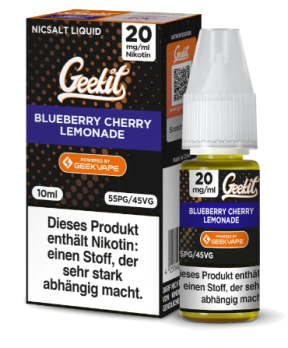 Blueberry Cherry Lemonade 10 ml / 20 mg Nikotinsalzliquid by GEEKIT 