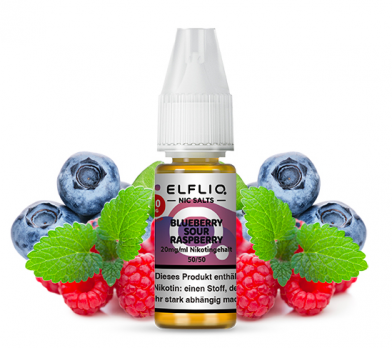 Blueberry Sour Raspberry 10 ml Nikotinsalzliquid by ELFLIQ Blueberry Sour Raspberry 20 mg