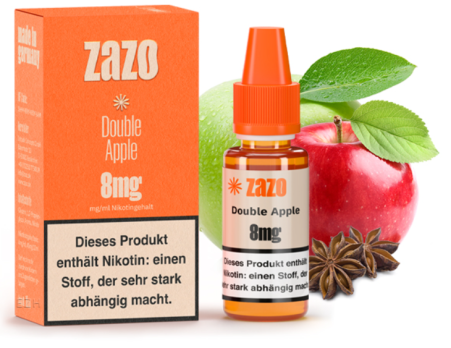 Double Apple 10 ml Liquid by ZAZO Double Apple 8 mg