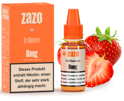 Erdbeere 10 ml Liquid by ZAZO Erdbeere 8 mg