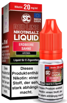 Erdbeere, Sahne 10 ml Nikotinsalzliquid by SC Erdbeere Sahne 10 mg