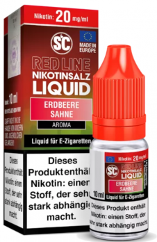 Erdbeere, Sahne 10 ml Nikotinsalzliquid by SC 