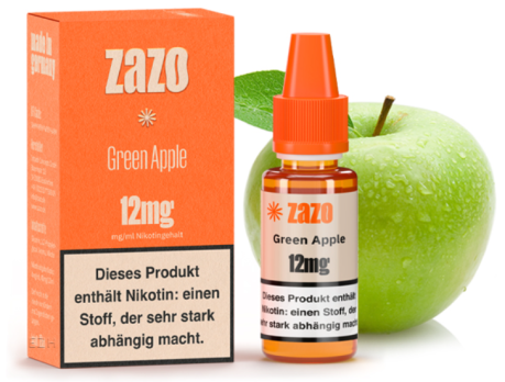 Green Apple 10 ml Liquid by ZAZO Green Apple 12 mg