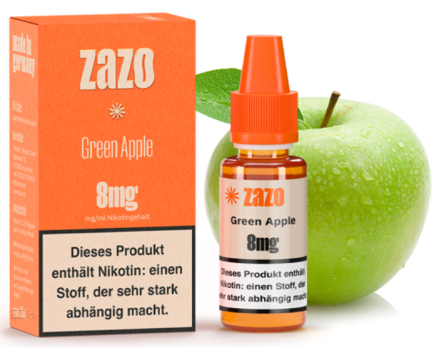 Green Apple 10 ml Liquid by ZAZO Green Apple 8 mg