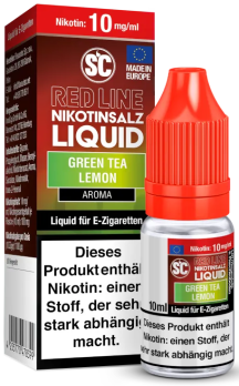 Green Tea Lemon 10 ml Nikotinsalzliquid by SC Green Tea Lemon 10 mg