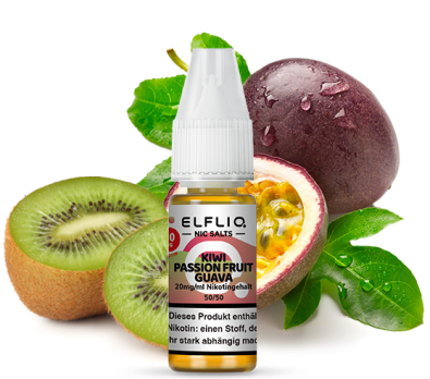 Kiwi Passionsfrucht Guave 10 ml Nikotinsalzliquid by ELFLIQ Kiwi Passionsfrucht Guave 20 mg