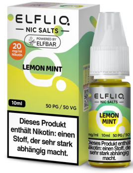 Lemon Mint 10 ml Nikotinsalzliquid by ELFLIQ Lemon Mint 20 mg