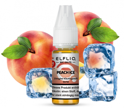 Peach Ice 10 ml Nikotinsalzliquid by ELFLIQ Peach Ice 20 mg