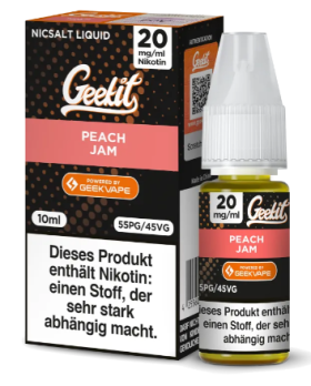 Peach Jam 10 ml / 20 mg Nikotinsalzliquid by GEEKIT 