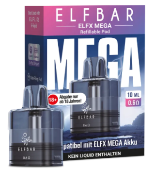 ELFX Mega 10 ml Pod by ELFLIQ ELFX Mega 10 ml Pod 0,6 Ω