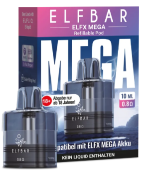 ELFX Mega 10 ml Pod by ELFLIQ ELFX Mega 10 ml Pod 0,8 Ω