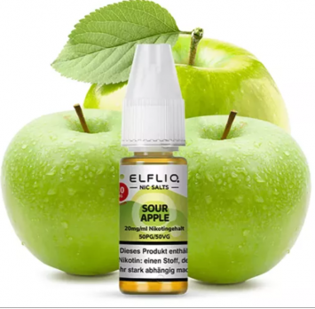 Sour Apple 10 ml Nikotinsalzliquid by ELFLIQ Sour Apple 20 mg
