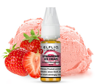 Strawberry Ice Cream 10 ml Nikotinsalzliquid by ELFLIQ Strawberry Ice Cream 20 mg