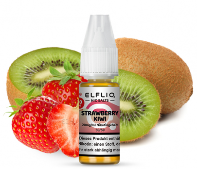 Strawberry Kiwi 10 ml Nikotinsalzliquid by ELFLIQ Strawberry Kiwi 20 mg