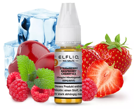 Strawberry Raspberry Cherry Ice 10 ml Nikotinsalzliquid by ELFLIQ Strawberry Raspberry Cherry Ice 10 mg