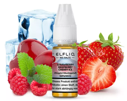 Strawberry Raspberry Cherry Ice 10 ml Nikotinsalzliquid by ELFLIQ Strawberry Raspberry Cherry Ice 20 mg