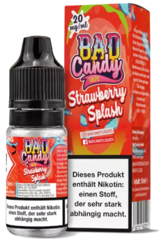 Strawberry Splash Nikotinsalzliquid 10 ml by BAD CANDY Strawberry Splash 20 mg