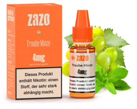Traube Minze *NEO* 10 ml Liquid by ZAZO Traube Minze 4 mg