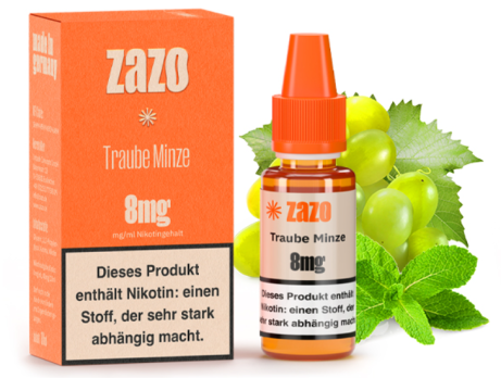Traube Minze *NEO* 10 ml Liquid by ZAZO Traube Minze 8 mg