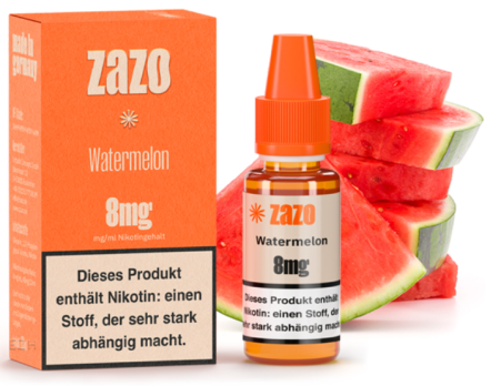 Watermelon 10 ml Liquid by ZAZO Watermelon 8 mg