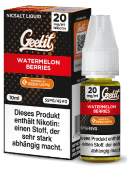 Watermelon Berries 10 ml / 20 mg Nikotinsalzliquid by GEEKIT 